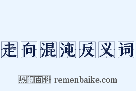 走向混沌反义词是什么意思的图片